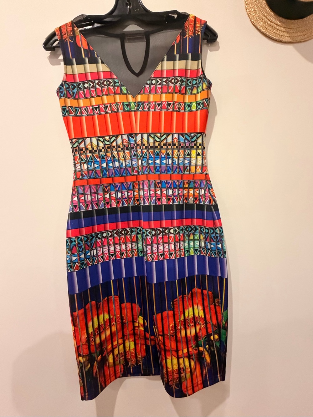 Joseph Ribkoff Multicolor Geometric & Floral Sheath Dress - Picture 6 of 6